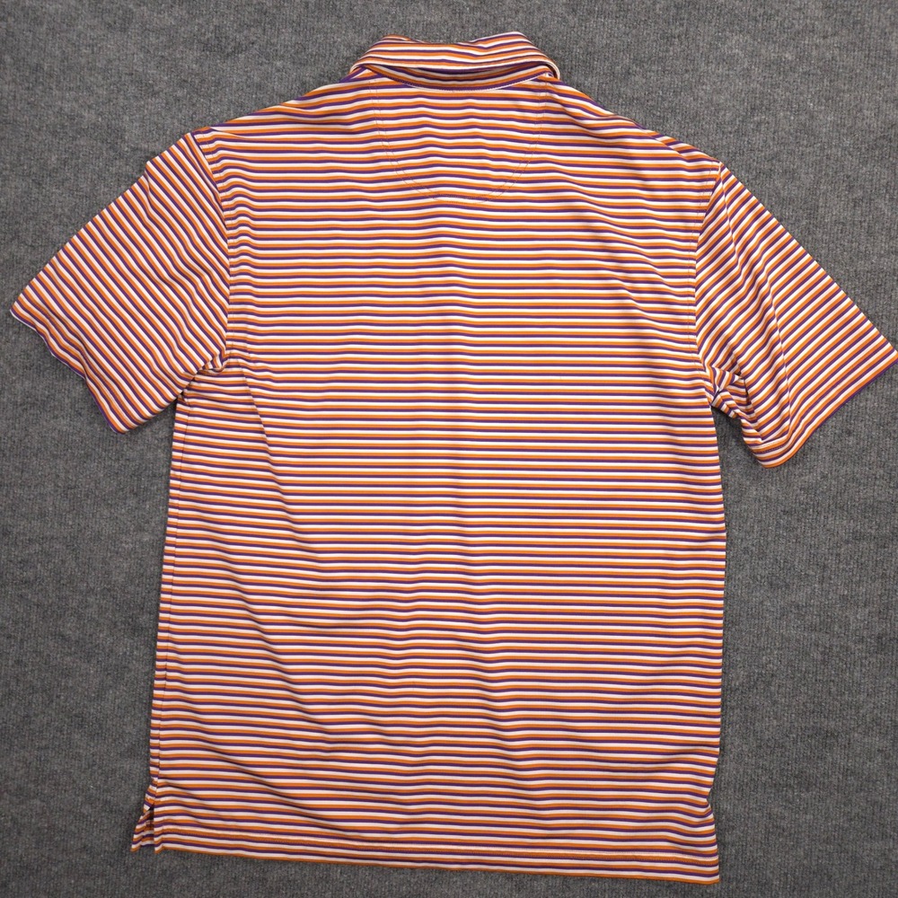 Onward Reserve Men's Orange Purple Striped Polo - Picture 3 of 8